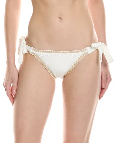 Platinum Inspired By Solange Ferrarini Tie Side Bikini Bottom In Beige