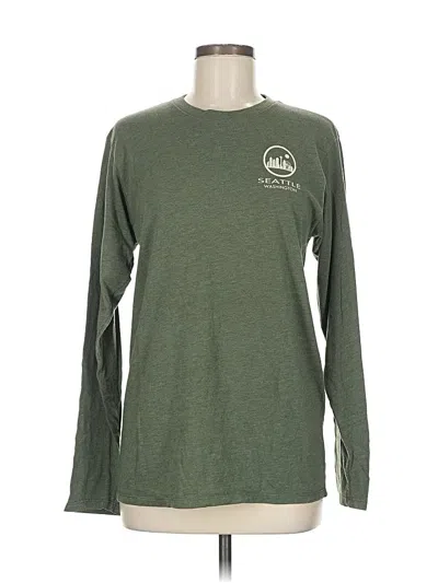 Pre-owned Platinum Long Sleeve T-shirt In Green
