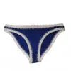 Platinum Swimwear Women's Stitched Scoop Bikini Bottoms In Navy In Blue
