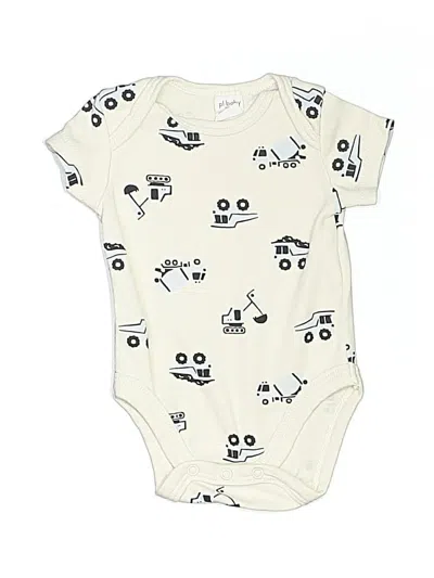 Pre-owned Play Baby Babies' Short Sleeve Onesie In White