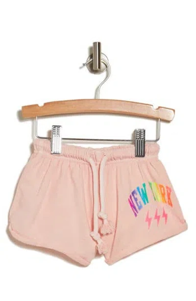 Play Six Kids' Burnout Fleece Shorts In Misty Coral