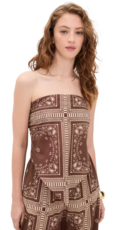 Playa Lucila Bandana Top Bandana Brown