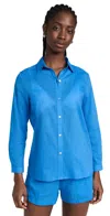Playa Lucila Buttondown Shirt Blue In Blue