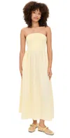 Playa Lucila Combo Dress Butter Yellow In White