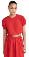 Playa Lucila Crew Top Red In Red