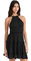 Playa Lucila Halter Mini Dress Black S In Black