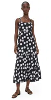 Playa Lucila Polka Dot Dress Black/white In Animal Print