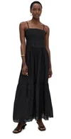 Playa Lucila Square Neck Maxi Dress Black In Black