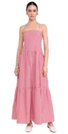 Playa Lucila Square Neck Maxi Dress Red Gingham In Red Gingham