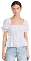 PLAYA LUCILA SQUARE NECK TOP WHITE