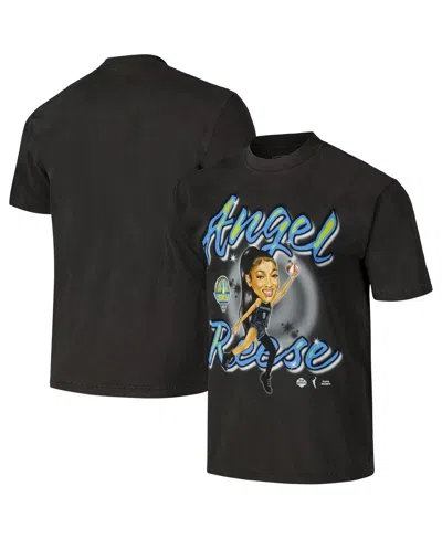 Playa Society Men's And Women's Angel Reese Black Chicago Sky Draft T-shirt