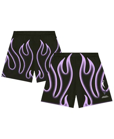 Playa Society Men's And Women's Black Golden State Valkyries Athletic Shorts