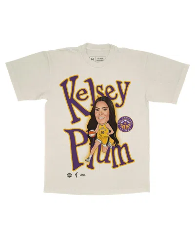 Playa Society Men's And Women's Kelsey Plum Cream Los Angeles Sparks Sketch T-shirt In Gold