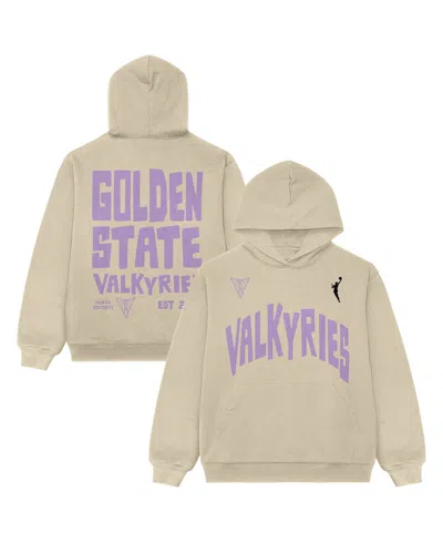 Playa Society Men's And Women's Oatmeal Golden State Valkyries Established Hoodie In Neutral