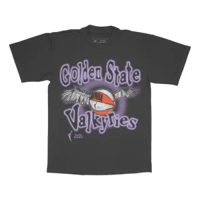 Playa Society Unisex  Black Golden State Valkyries Sketch T-shirt