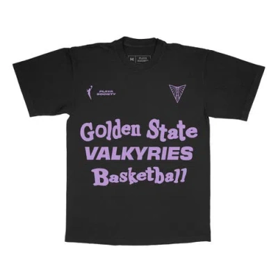 Playa Society Unisex  Black Golden State Valkyries Wordmark T-shirt