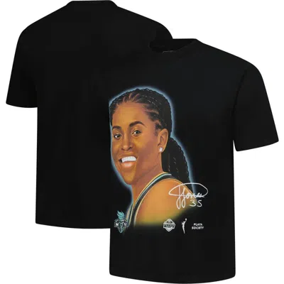 Playa Society Unisex  Jonquel Jones Black New York Liberty Sketch T-shirt