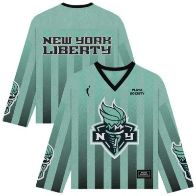 Playa Society Unisex  Mint New York Liberty Hockey Fashion Jersey