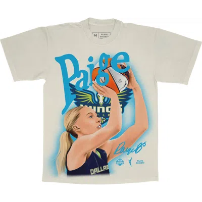 Playa Society Unisex  Paige Bueckers Cream Dallas Wings Player T-shirt