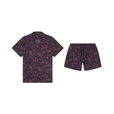 Playaluxe Men's Black / Brown Saint Tropez Cabana Set Espresso In Multi
