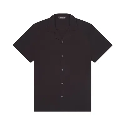 PLAYALUXE MEN'S SAINT TROPEZ CABANA SHIRT BLACK