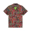 Playaluxe Men's Green / Red Coral Calypso Cabana Shirt In Green/red