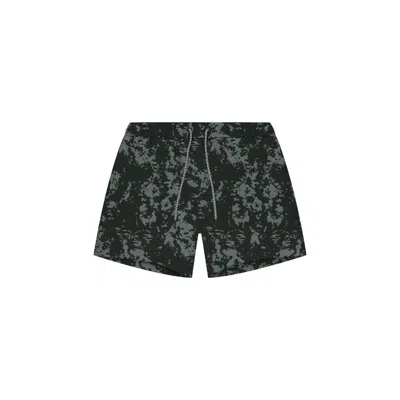 Playaluxe Men's Grey / Black Tulum Volley Swim Trunk Charcoal Haze In Grey/black