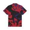 Playaluxe Men's Red Floral Cabana Shirt In Red