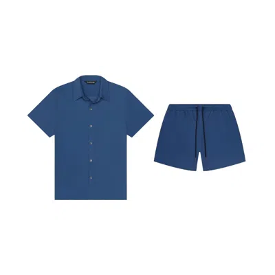 Playaluxe Men's Todos Santos Cabana Set Petrol Blue