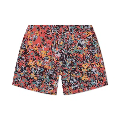 Playaluxe Men's Tulum Volley Swim Trunk Pink Confetti In Multi