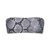 Playaluxe Women's Black / Grey Santorini Snake Seamless Bandeau Bikini Top