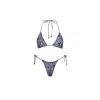 Playaluxe Women's Grey / Black Waikiki Bikini Set Snake In Black/grey
