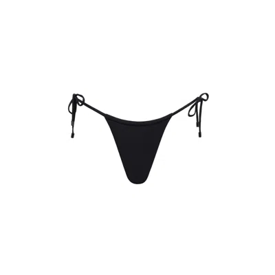 Playaluxe Women's Waikiki String Tie Bikini Bottom Black