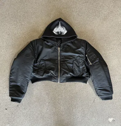Pre-owned Playboi Carti Narcissist Bomber Jacket In Black