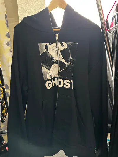 Pre-owned Playboi Carti Whole Lotta Red “ghost” Zip Up In Black