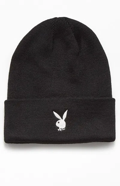 Playboy By Pacsun Logo Beanie In Black/white In Multi