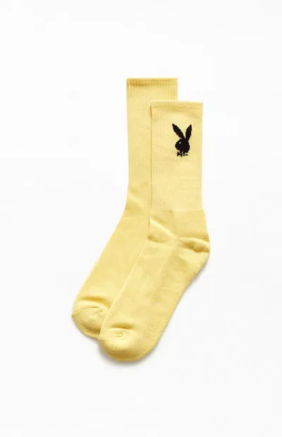 Playboy By Pacsun Men's Crew Socks In Yellow