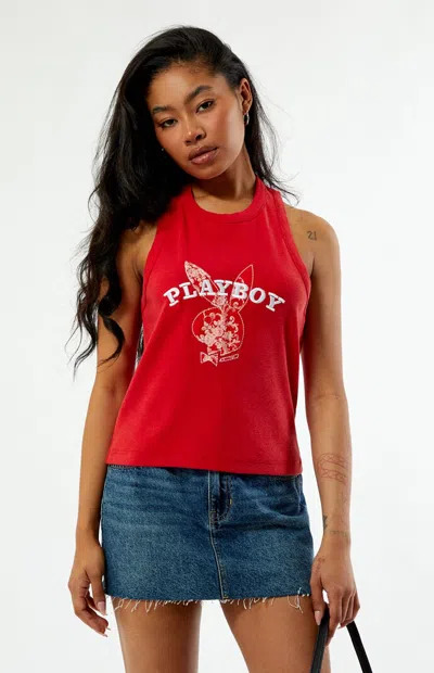 Playboy By Pacsun Women's Fill Bunny Tank Top In Red