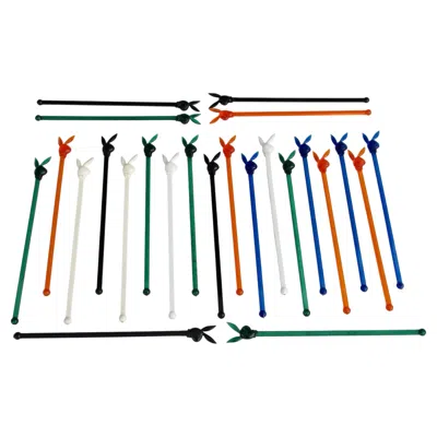 Pre-owned Playboy Collection Of  Club Bunny Cocktail Swizzle Stir Sticks And Toothpicks In Gray
