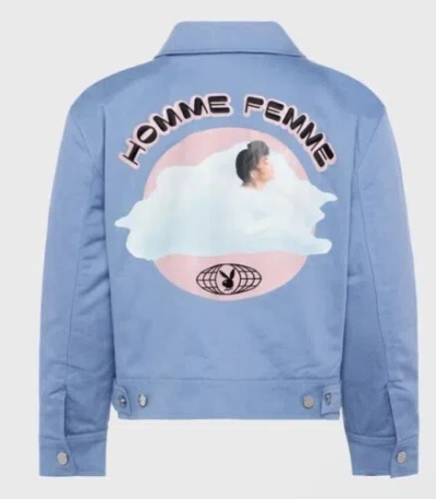 Pre-owned Playboy Homme+femme X  $295 Msrp Fantasy Jacket Size Large Blue Sold Out