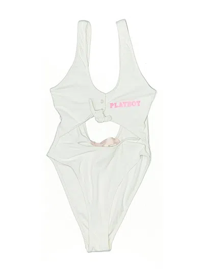Pre-owned Playboy X Missguided Bodysuit In White