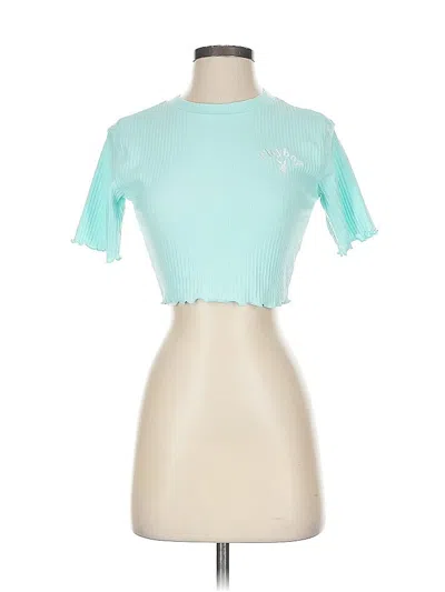 Pre-owned Playboy X Missguided Short Sleeve Turtleneck In Blue