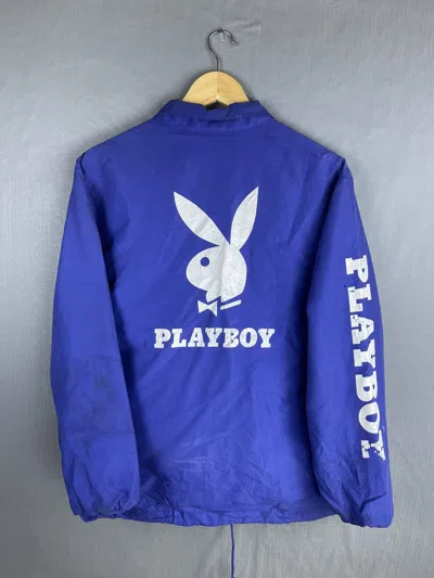 Pre-owned Playboy X Vintage Playboy Big Logo Buttoned Jacket In Blue