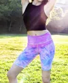 Playground High Rise Tie Dye Bike Short In Pink Wish