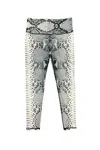 Playground Snake Print Leggings In Grey In Blue