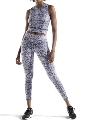 Playground Women's Snakeskin Venus Print High Rise Legging In Multi In Gray