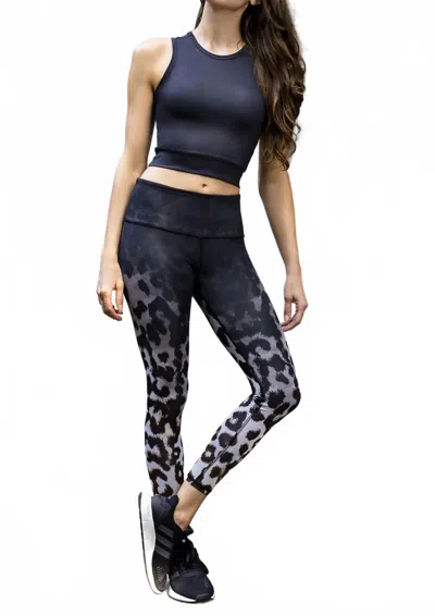 Playground Women's The Roxy Skin Print High Rise Legging In Black In Blue