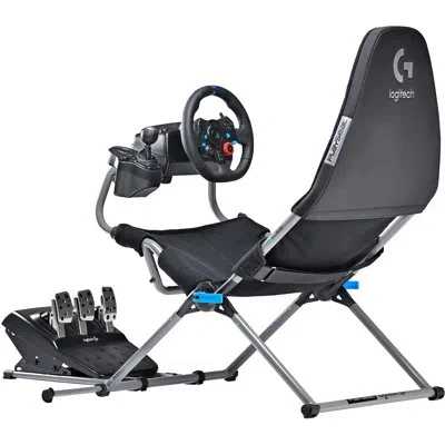 Playseat ® Challenge X Lightweight Carbon Quality Steel Logitech G Edition Foldable Racing Simulator Cockpit  In Black