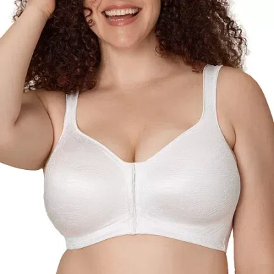 Playtex 18 Hour Posture Boost Front Close Wireless Full Coverage Bra E525 In White