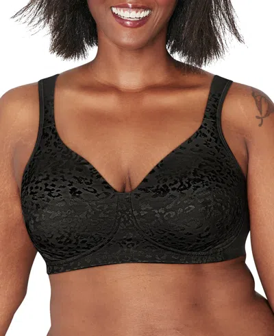 Playtex 18 Hour Ultimate Lift And Support Wireless Bra 4745 In Black Animal